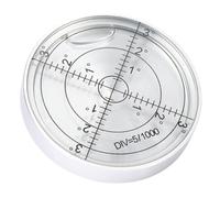 Nivel de Burbuja Circular Metálico 60x10, Compacto y Fácil de Usar | Escala en Superficie, sin Alimentación ni Batería, para Uso Exterior, Ingeniería y Cartografía