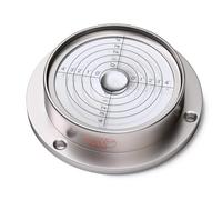 Nivel de burbuja circular metálico con brida, transparente, diámetro 90mm | Nivel de burbuja circular metálico para montaje con tornillos, comprueba dos direcciones a la vez en maquinaria y equipos