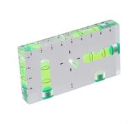Nivel de burbuja de bolsillo magnético transparente de 95 mm para herramienta de alcohol con vial verde para colgar cuadros de carpintería