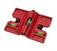 Nivel de poste ajustable de plástico con 3 frascos, regla de ángulo vertical horizontal para tuberías de cerca, cuenta con banda elástica y tiras