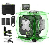 Nivel láser 4D - Láser verde - Autonivelante - Instrumento de medición - 16 líneas - IP54