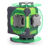 Nivel láser autonivelante - 4 x 360° - Láser de línea verde - 16 líneas - Soporte magnético - Para construcción y decoración