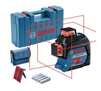 Nivel láser bosch profesional gll 3-80. 3 líneas 360° - alcance 120 m. ip54.