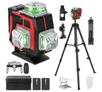 Nivel láser, cobertura de 360 grados, función de autonivelación, 13 piezas + bolsa de transporte