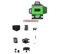 Nivel láser, cobertura de 360 grados, función de autonivelación, 16 líneas (con bolsa de transporte)
