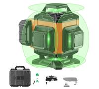 Nivel láser de líneas transversales VEVOR, alcance de 30 metros, autonivelante, longitud de onda láser de 520 nm ± 10 nm, precisión de ± 0,28 cm a 10 metros, nivel láser de líneas transversales ± 3°,