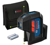 Bosch Professional láser de 3 puntos GPL 3 G – láser verde, alcance hasta 30 m, estuche