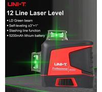 Nivel láser – Láser de línea cruzada – Láser de línea – Láser de construcción – Autonivelante – Láser verde con 12 líneas – USB-C