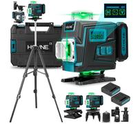 Nivel Láser Profesional HGLINE de 16 Líneas con Trípode de 1M y Control Remoto por Aplicación, Autonivelante Horizontal y Vertical Full Accessories Set