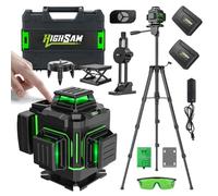 Nivel Láser Rotativo 4D 16 Líneas, Control Táctil, Trípode, Autonivelante | Dispone de modo pulso, 2 baterías litio de 4800mAh, carga Type-C, autonivelante, válido para uso interior y exterior