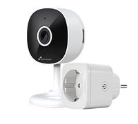 NIVIAN cámara + Enchufe WiFi 2.4Ghz-Grabación en MicroSD(No incluida)-2K-Deteccion de Humanos-Audio bidireccional-Apta Interior-Compatible con Amazon Alexa y Google Home-Control Remoto con App Tuya