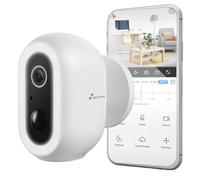 NIVIAN Cámara Vigilancia WiFi Exterior 2K con Batería | Cámara Seguridad PIR con Detección Humana, Visión Nocturna Color, Audio Bidireccional, Sirena y LED, App Smart 04-Bat