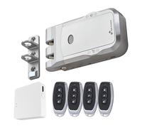 Nivian Cerrojo Invisible Inteligente NVS-SMARTBOLT - Cerradura Electrónica WiFi con App Móvil y Mandos a Distancia, Doble Motor Antivandálico, Apertura desde Interior y Exterior (Con App)