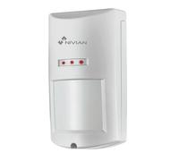 Nivian-Detector de Movimiento inalámbrico Compatible con Alarma Nivian-Apto para Exterior-Inmune a Mascotas de hasta 20Kg-Detección de 12m/100º-Tamper Anti-sabotaje-Fácil instalación sin Cables