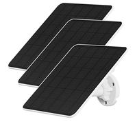 NIVIAN - Panel Solar para Cámaras de Seguridad IP | Fácil Instalación con Soporte Ajustable | 6W Potencia Óptima en Baja Luminosidad | 3 Unidades