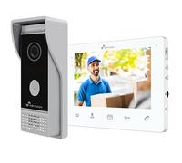 NIVIAN Videoportero 2 Hilos Analógico con Monitor 7” HQ Pantalla Interior con Audio Bidireccional | Placa Exterior IP65 Antivandálica con Visión Nocturna, Abrepuertas Eléctrico. Smart Security
