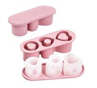 Nivofu Cubitera Silicona con Tapa para Stanley Cup 20 oz | Moldes Helados de 3 corazón Huecos, Hielera Silicona Reutilizable, Moldes Silicona sin BPA para Cubitos de Hielo