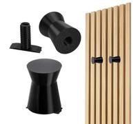 Nivofu Ganchos para Paneles Acústicos de Pared (4 Piezas) - Colgador de Plástico Negro en Forma de Cono sin Taladrar - Accesorios de Montaje Flexibles para Ropa y Decoración