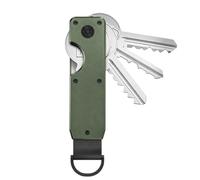 Nivofu Organizador de Llaves de Metal Compacto, para 6 Llaves con Anilla D | Llavero de aluminio aleado ligero, silencioso, con destornillador, diario, verde