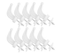 NIYANGLE 10 Piezas Gancho para Radiador para Toallas y Zapatos, Colgador de Plástico Blanco, Instalación Fácil, Secado Rápido, para Cocina y Baño