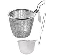 NIYANGLE 1juego Colador de Acero Inoxidable para Pasta y Fideos Cuchara Coladora de Malla Fina con Mango Resistente al Calor para Cocina y Hot Pot