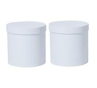 NIYANGLE 2 Piezas Caja Redonda para Flores de Cartón Caja de Embalaje Creativa para Mini Cubo Portátil para Arreglos para y Tiendas de Flores