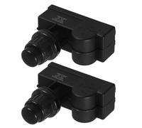NIYANGLE 2 Piezas Encendedor de Chispa Eléctrica, Botón | Versión 1 X Aa, Diseño de Doble Salida Puerto y Orificio Fijo de 22mm, Negro