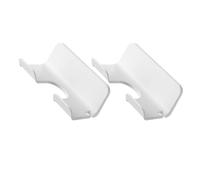 NIYANGLE 2 Piezas Soporte para Secador de Pelo, Organizador de Herramientas Cabello, Montaje en Pared Adhesivo sin Perforación, Abs Blanco, Abertura 5,2cm, Ranura para Enchufe,