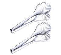 NIYANGLE 2piezas Pinzas de Acero Inoxidable para Servir Alimentos Multifuncionales para Barbacoa Pan y Ensaladas Resistente y Ligero de Unidades para Cocina y Buffet