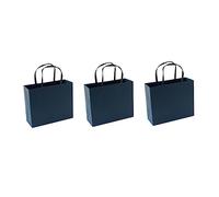 NIYANGLE 5 Piezas Bolsas De Papel Bolsas De Papel Azul Bolsas De Papel Para Mercancias Bolso De Papel Presente Bolsas De Papel Para Botellas Bolsa De Papel De Compras Manga