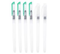 NIYANGLE 6 Piezas Pincel de Acuarela, Pluma de Acuarela Reutilizable de Plástico Verde, Depósito de Agua, Control de Flujo, sin Ensuciar, para Lápices Solubles en Agua y Tinta,