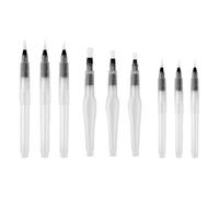 NIYANGLE 9 Piezas Set de Pinceles de Acuarela Depósito de Agua, Plásticos Ligeros para Pintura Artística, Adecuado para Principiantes y Dibujo a Mano Color Aleatorio