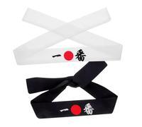 NIYANGLE Diadema Decorativa Japonesa de Algodón para Chef de Sushi, Absorbe Sudor y Fácil de Usar, Pack de 2 Unidades Adecuado para Cocinar y Lavar el Rostro