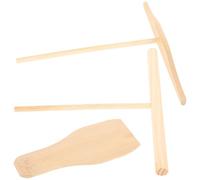 NIYANGLE Espátula de Madera para Crepes y Utensilios de Cocina de Madera, Esparcidor Seguro para Preparar Panqueques y Desayuno, Kit de 1 Set Funcional