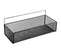 NIYANGLE Soporte para Montaje en Pared sin Taladro Bastidor de Hierro Negro, Estante de Almacenamiento Gran Capacidad y Espacio Amplio para Organizar el Baño Ducha