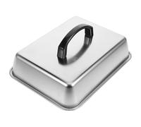 NIYANGLE Tapa metálica Rectangular para Parrilla de Acero Inoxidable 25x18x65 cm, Ideal para cocinar al Vapor y derretir Queso en sartenes de Asar