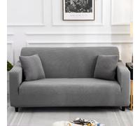 NJBTOOH - Funda de sofá elástica gris - Funda suave y agradable al tacto de 3 plazas (190-230 cm) - Protector de piel todo incluido, ideal para decoración de sala de estar y protección de muebles