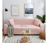 NJBTOOH - Funda de sofá elástica suave - Funda todo incluido para sofá de 4 plazas (235-300 cm), agradable al tacto y protector de piel, perfecta para sala de estar, diseño moderno de color sólido