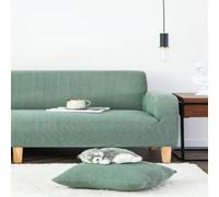 NJBTOOH - Funda elástica para sofá de 3 plazas, funda todo incluido (190-230 cm), color azul, agradable al tacto, ideal para decoración y protección de sala de estar