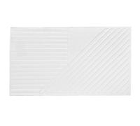 NJRD Alfombra de baño Stripes 50x90 cm blanco