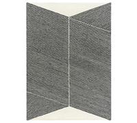 NJRD Alfombra de lana Rectangles blanco natural 200x300 cm