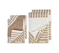 NJRD Set de toallas Stripes 4 piezas - Beige