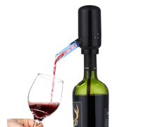 NK Aireador Eléctrico de Vino/Decantador de Vino Automático - Dispensador de botón ON/OFF, Aireación de vino instantánea, Incluye Tubo de silicona, 4 Pilas AAA, Fácil instalación, Color Negro
