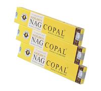 NKlaus 3 varillas de incienso Golden Nag Copal de 45 g - Resina potente para limpieza espiritual, meditación y rituales, incienso natural enrollado a mano.