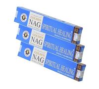 NKlaus 3 varillas de incienso Golden Nag de curación espiritual, 45 g, incienso calmante para meditación, atención plena y equilibrio espiritual.