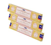 NKlaus 3 varillas de incienso Satya Nag Champa Californian White Sage, 45 g, enrollado a mano con aroma clarificante para meditación, rituales y purificación