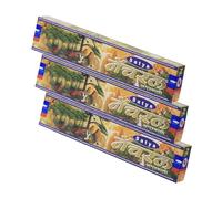 NKlaus 3 varillas de incienso Satya Nature de 45 g, incienso indio enrollado a mano con aroma amaderado fresco, para meditación, atención plena y armonía espacial