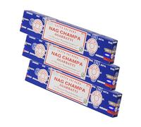NKlaus 3 varillas de incienso Satya Sai Baba Nag Champa, 45 g, incienso indio clásico para meditación, yoga y relajación, enrollado a mano y natural