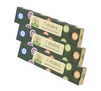NKlaus 3X Incienso 7 Chakra - 45g de incienso tradicional indio, armoniza cuerpo y mente, enrollado a mano, para meditación y trabajo energético