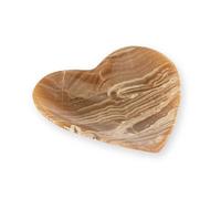 NKlaus Cuenco con forma de corazón, 13 cm, hecho a mano, piedra natural | Ideal para joyas, decoración o como regalo elegante, patrón único, Marruecos, 13 x 12,5 x 1,8 cm, 220 g, piedras curativas